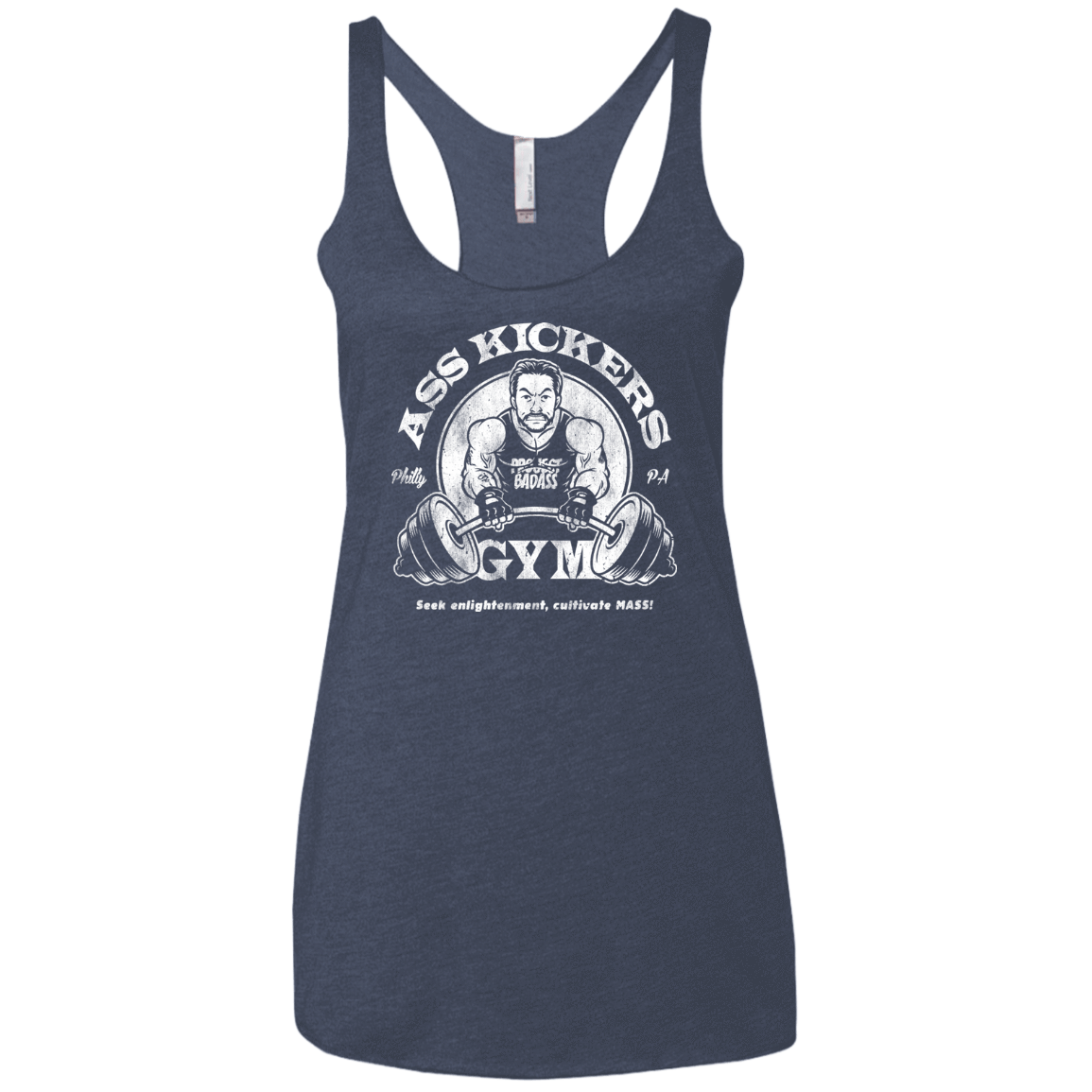 T-Shirts Vintage Navy / X-Small Ass Kickers Gym Women's Triblend Racerback Tank