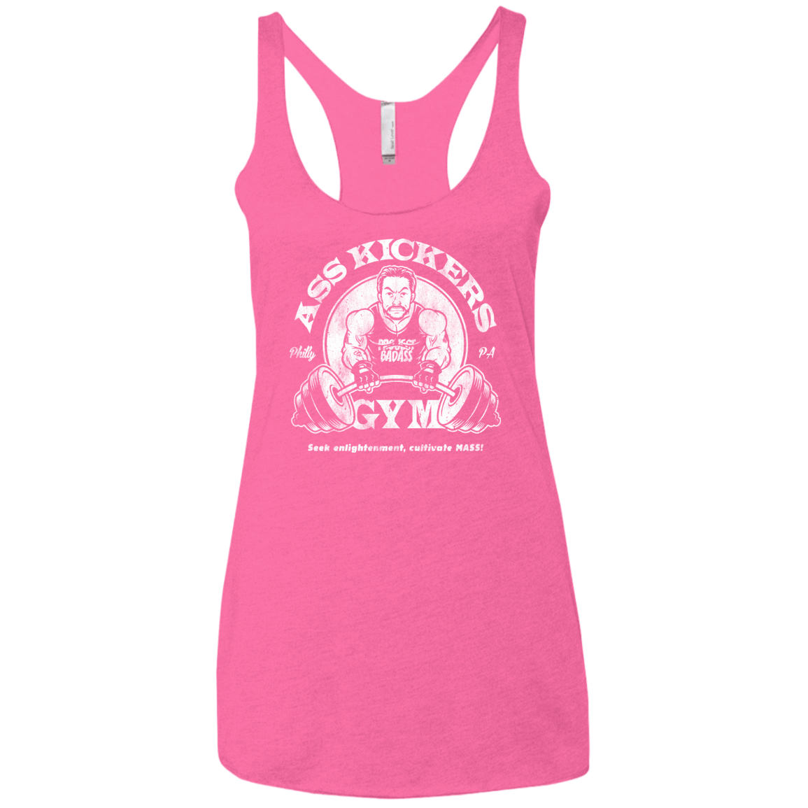 T-Shirts Vintage Pink / X-Small Ass Kickers Gym Women's Triblend Racerback Tank