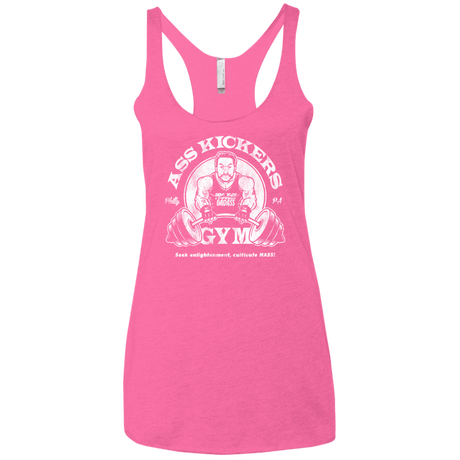 T-Shirts Vintage Pink / X-Small Ass Kickers Gym Women's Triblend Racerback Tank