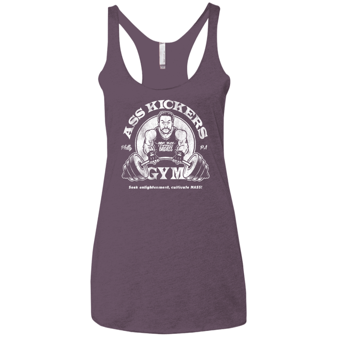 T-Shirts Vintage Purple / X-Small Ass Kickers Gym Women's Triblend Racerback Tank