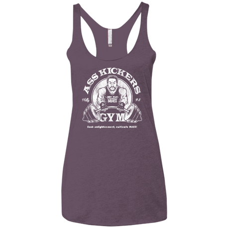 T-Shirts Vintage Purple / X-Small Ass Kickers Gym Women's Triblend Racerback Tank