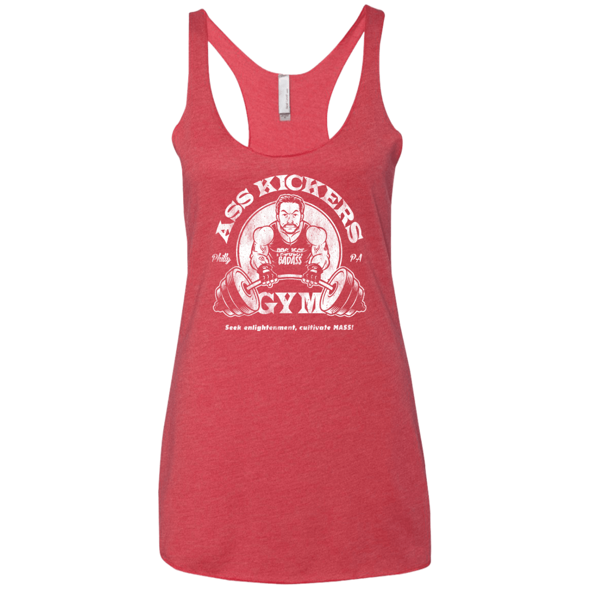 T-Shirts Vintage Red / X-Small Ass Kickers Gym Women's Triblend Racerback Tank