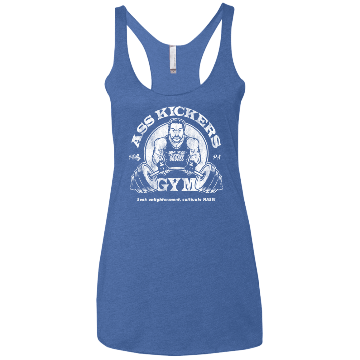 T-Shirts Vintage Royal / X-Small Ass Kickers Gym Women's Triblend Racerback Tank
