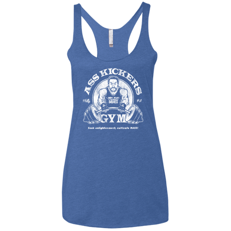 T-Shirts Vintage Royal / X-Small Ass Kickers Gym Women's Triblend Racerback Tank