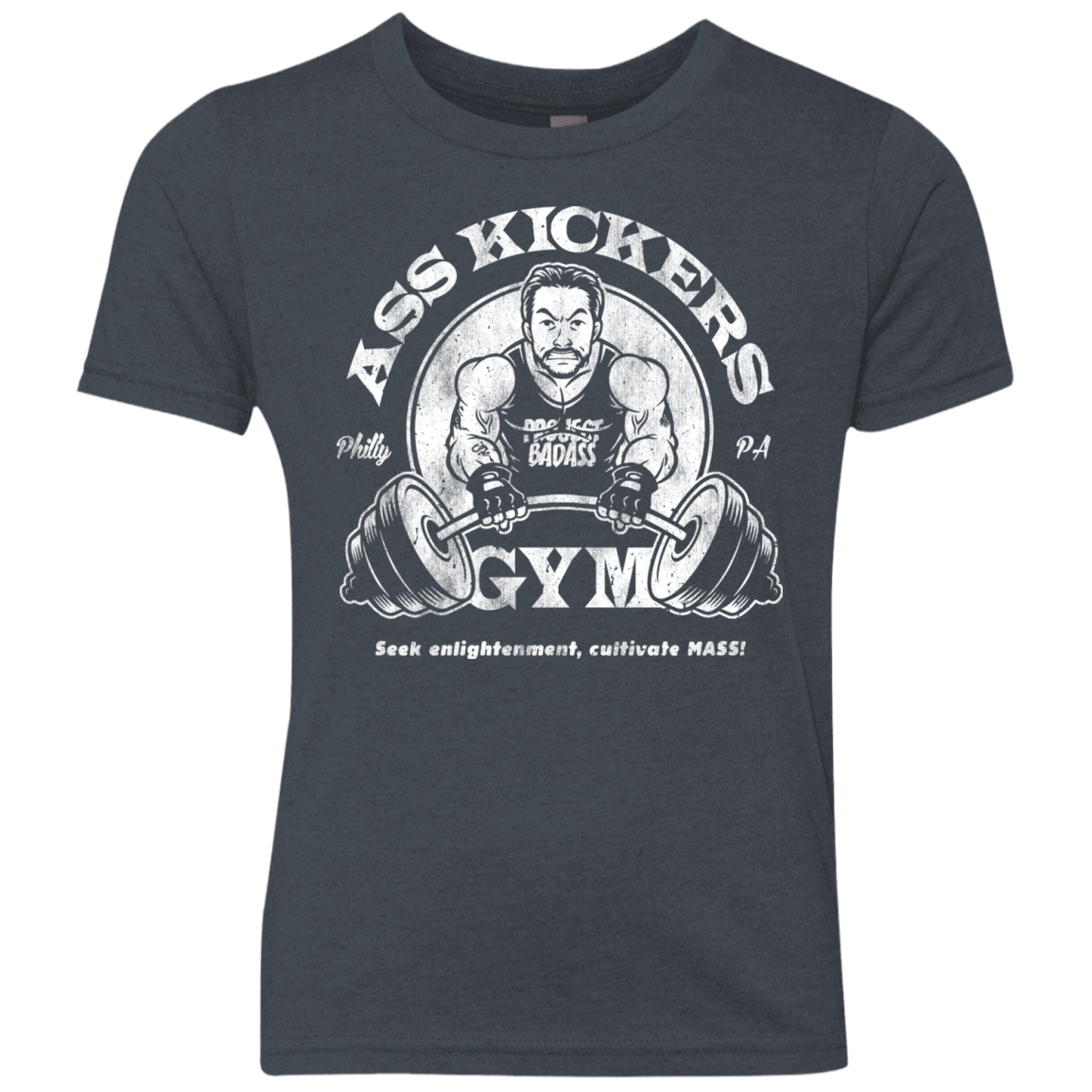 T-Shirts Vintage Navy / YXS Ass Kickers Gym Youth Triblend T-Shirt