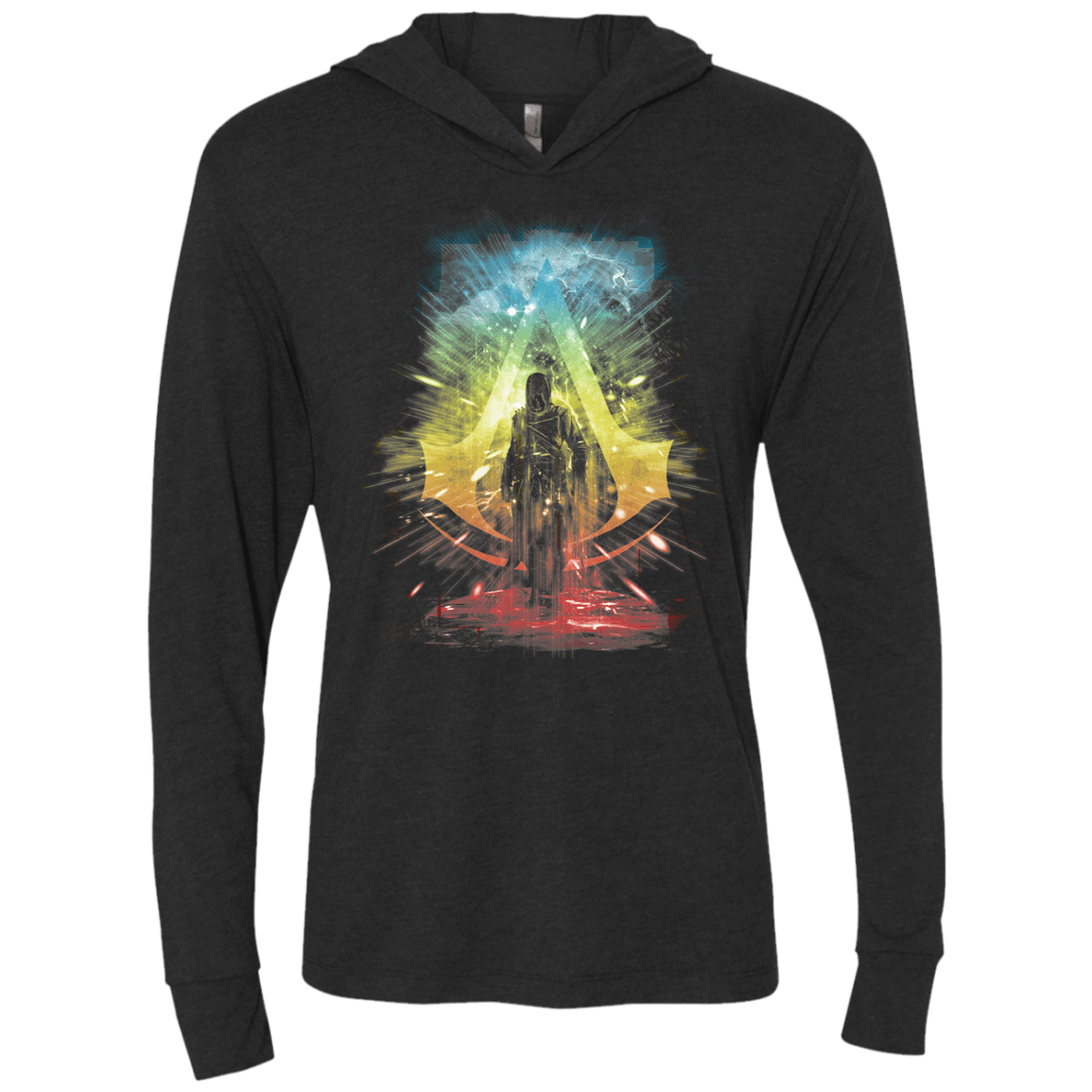 T-Shirts Vintage Black / X-Small Assassin's Storm Triblend Long Sleeve Hoodie Tee