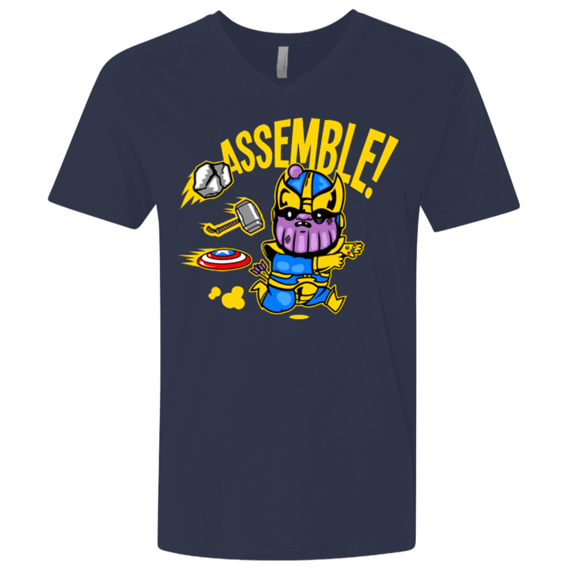 T-Shirts Midnight Navy / X-Small Assemble Men's Premium V-Neck