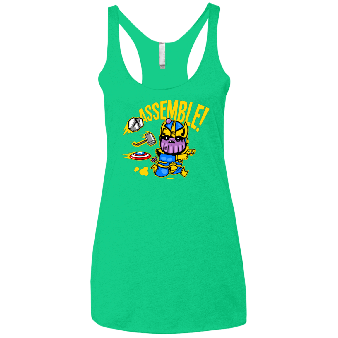 T-Shirts Envy / X-Small Assemble Women's Triblend Racerback Tank