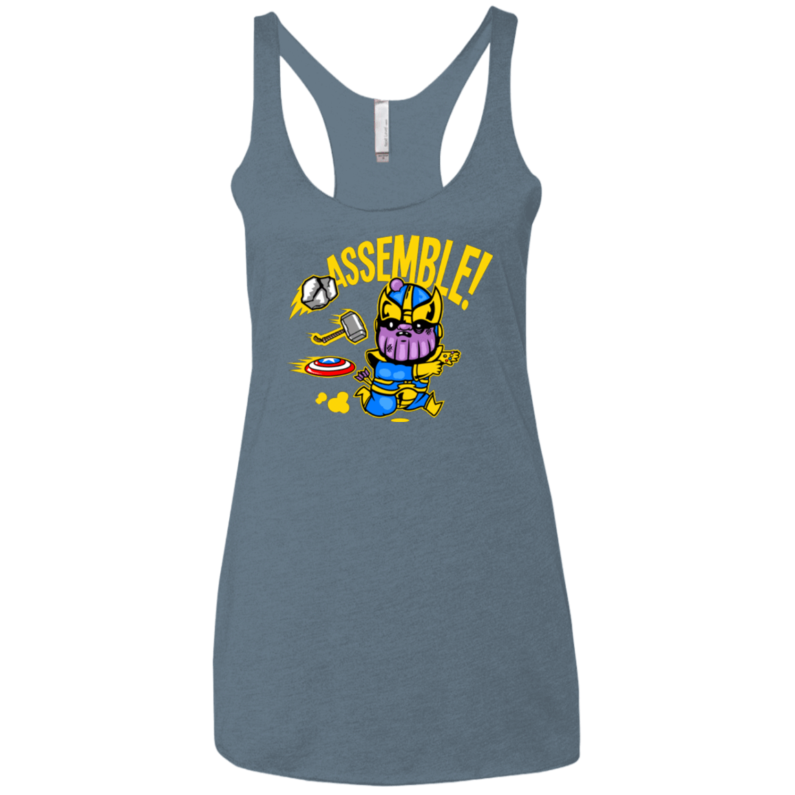 T-Shirts Indigo / X-Small Assemble Women's Triblend Racerback Tank