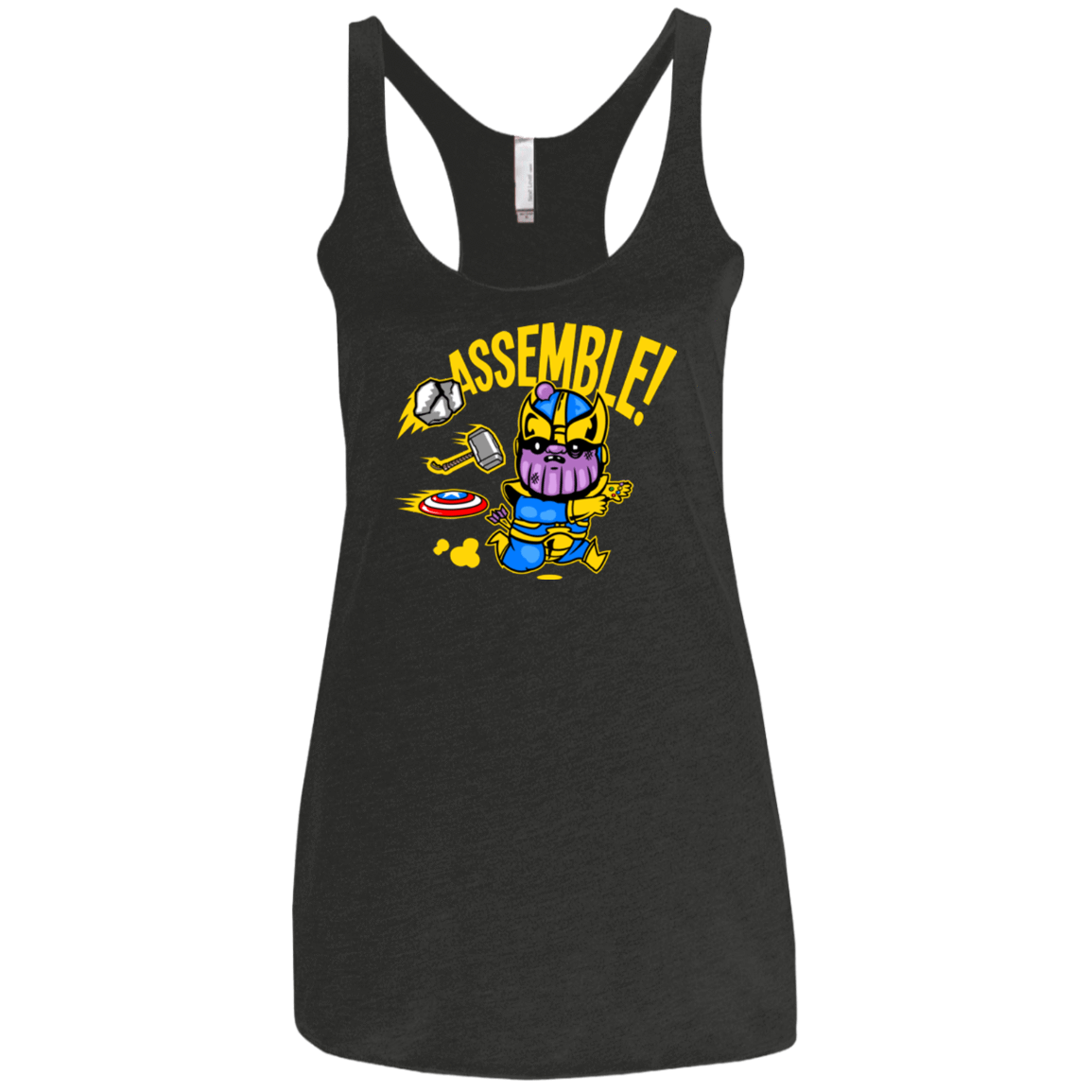 T-Shirts Vintage Black / X-Small Assemble Women's Triblend Racerback Tank