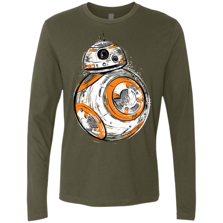 T-Shirts Military Green / Small Astromech Droid Men's Premium Long Sleeve