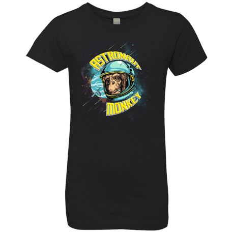 T-Shirts Black / YXS ASTRONAUT MONKEY Girls Premium T-Shirt