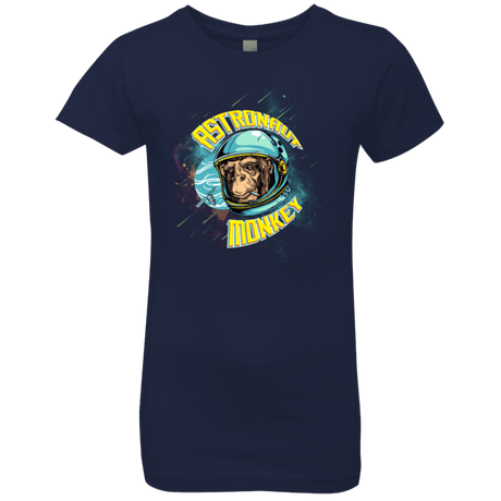 T-Shirts Midnight Navy / YXS ASTRONAUT MONKEY Girls Premium T-Shirt