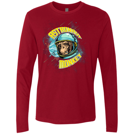 T-Shirts Cardinal / Small ASTRONAUT MONKEY Men's Premium Long Sleeve