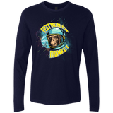 T-Shirts Midnight Navy / Small ASTRONAUT MONKEY Men's Premium Long Sleeve