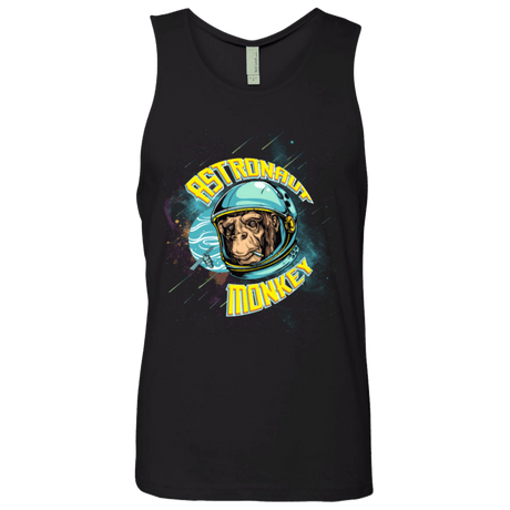 T-Shirts Black / Small ASTRONAUT MONKEY Men's Premium Tank Top