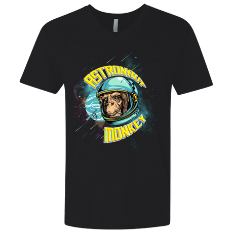 T-Shirts Black / X-Small ASTRONAUT MONKEY Men's Premium V-Neck