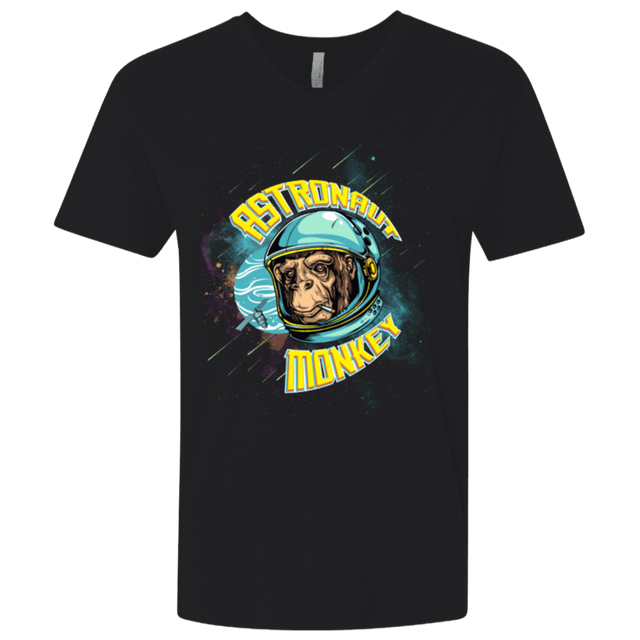 T-Shirts Black / X-Small ASTRONAUT MONKEY Men's Premium V-Neck