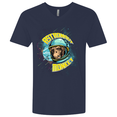 T-Shirts Midnight Navy / X-Small ASTRONAUT MONKEY Men's Premium V-Neck
