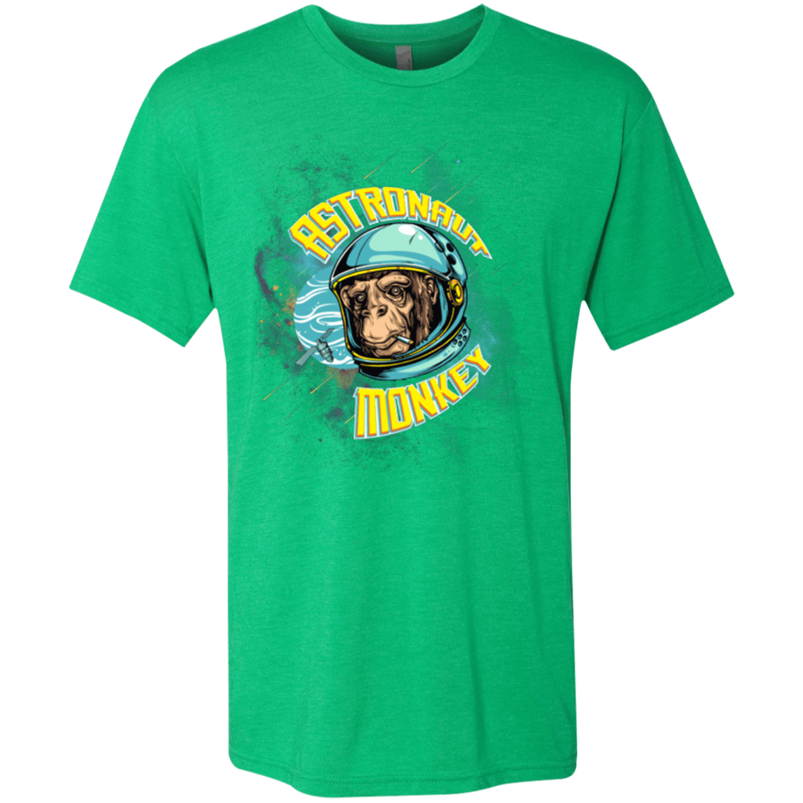 T-Shirts Envy / Small ASTRONAUT MONKEY Men's Triblend T-Shirt