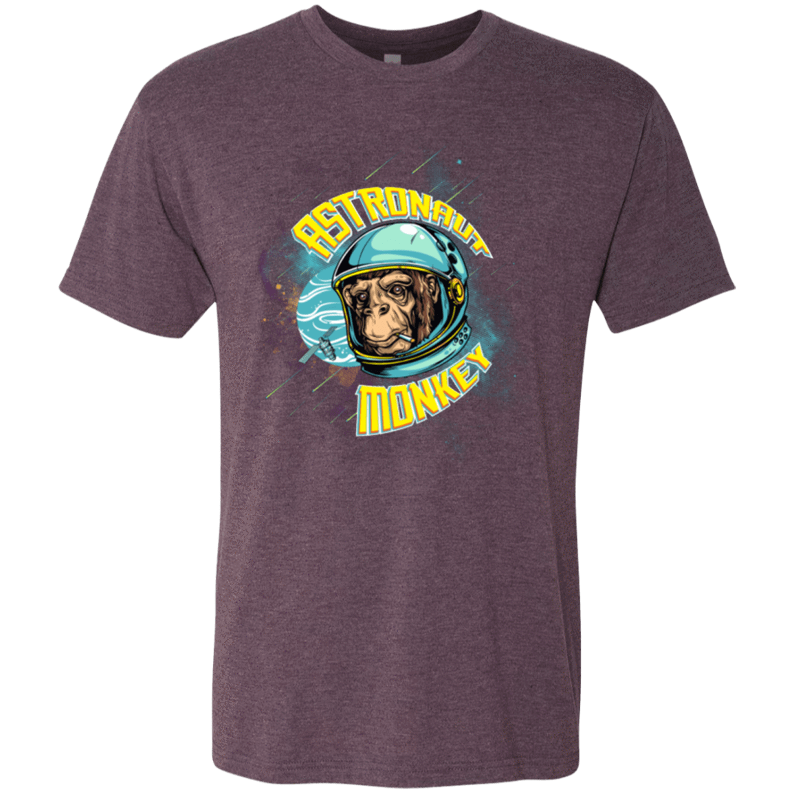 T-Shirts Vintage Purple / Small ASTRONAUT MONKEY Men's Triblend T-Shirt