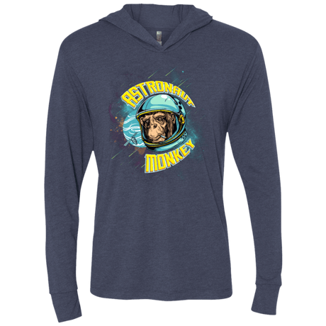 T-Shirts Vintage Navy / X-Small ASTRONAUT MONKEY Triblend Long Sleeve Hoodie Tee