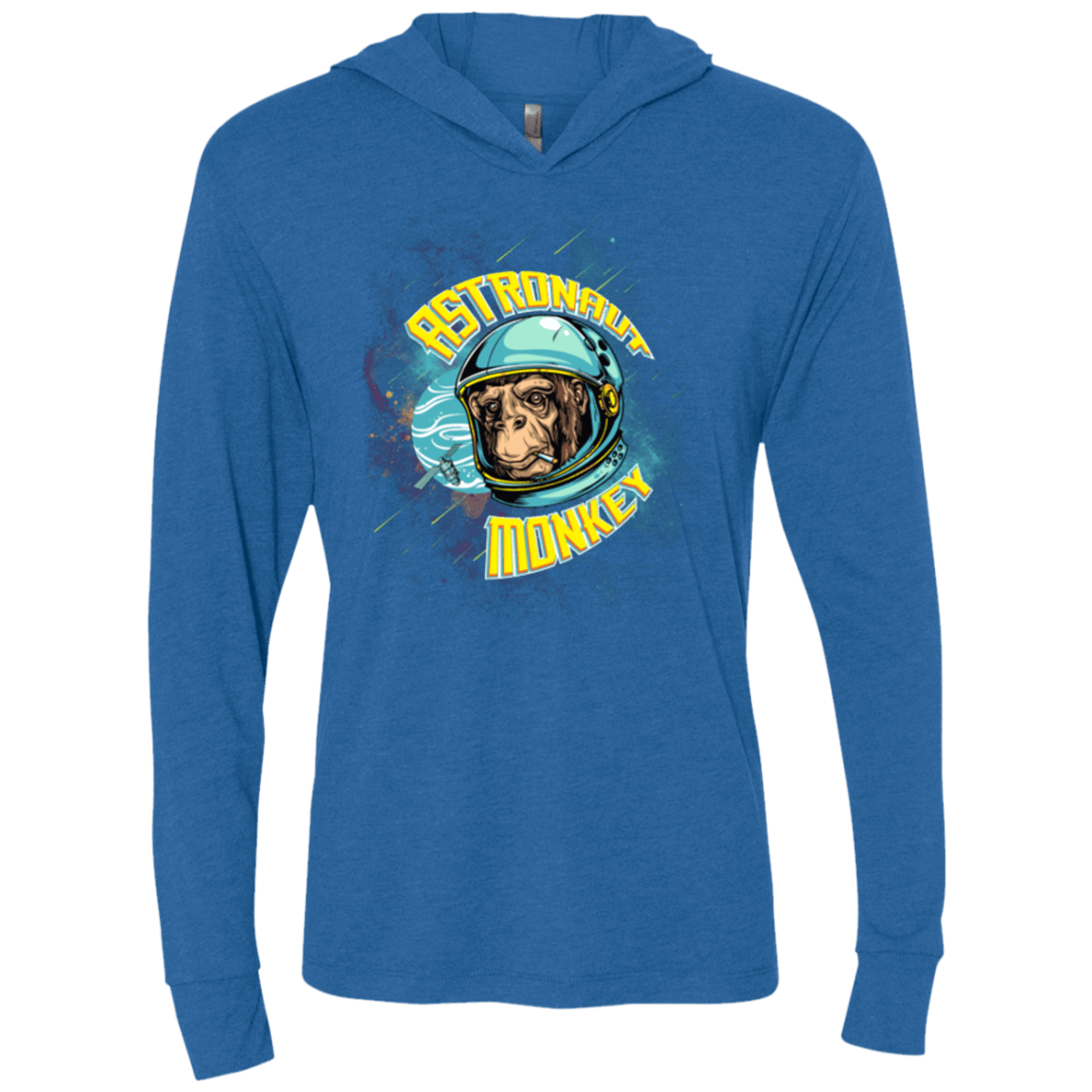 T-Shirts Vintage Royal / X-Small ASTRONAUT MONKEY Triblend Long Sleeve Hoodie Tee