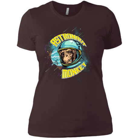 T-Shirts Dark Chocolate / X-Small ASTRONAUT MONKEY Women's Premium T-Shirt