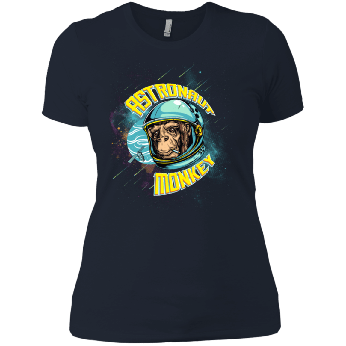 T-Shirts Midnight Navy / X-Small ASTRONAUT MONKEY Women's Premium T-Shirt