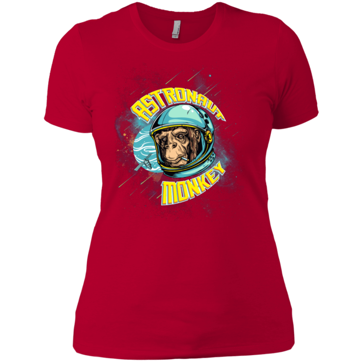 T-Shirts Red / X-Small ASTRONAUT MONKEY Women's Premium T-Shirt