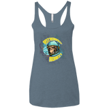 T-Shirts Indigo / X-Small ASTRONAUT MONKEY Women's Triblend Racerback Tank