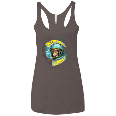 T-Shirts Macchiato / X-Small ASTRONAUT MONKEY Women's Triblend Racerback Tank
