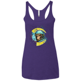 T-Shirts Purple / X-Small ASTRONAUT MONKEY Women's Triblend Racerback Tank