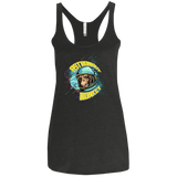 T-Shirts Vintage Black / X-Small ASTRONAUT MONKEY Women's Triblend Racerback Tank
