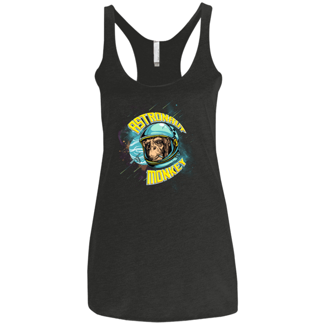 T-Shirts Vintage Black / X-Small ASTRONAUT MONKEY Women's Triblend Racerback Tank
