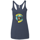 T-Shirts Vintage Navy / X-Small ASTRONAUT MONKEY Women's Triblend Racerback Tank