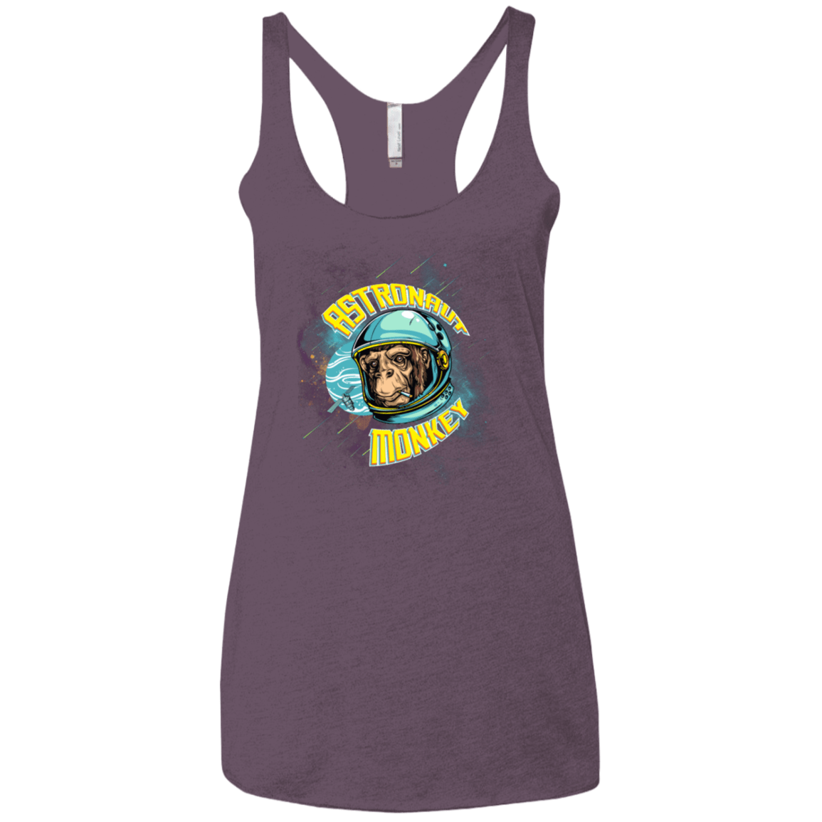 T-Shirts Vintage Purple / X-Small ASTRONAUT MONKEY Women's Triblend Racerback Tank