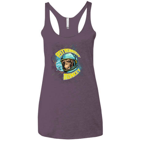 T-Shirts Vintage Purple / X-Small ASTRONAUT MONKEY Women's Triblend Racerback Tank