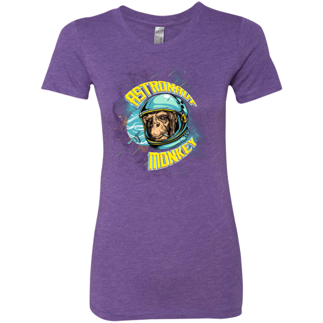 T-Shirts Purple Rush / Small ASTRONAUT MONKEY Women's Triblend T-Shirt