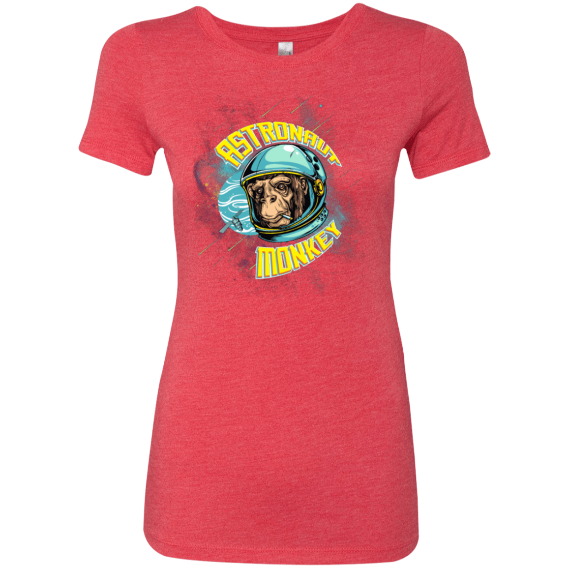 T-Shirts Vintage Red / Small ASTRONAUT MONKEY Women's Triblend T-Shirt