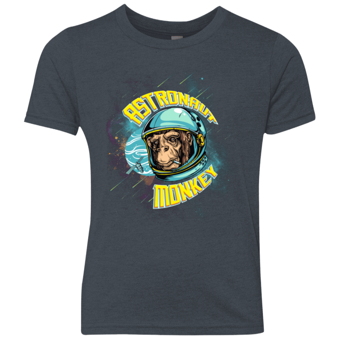 T-Shirts Vintage Navy / YXS ASTRONAUT MONKEY Youth Triblend T-Shirt