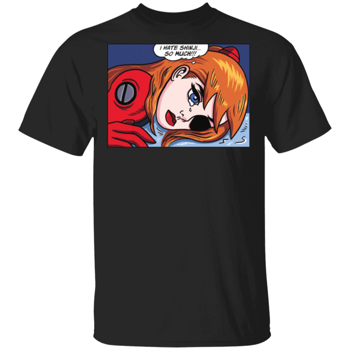 T-Shirts Black / S Asuka Langley Pop Art T-Shirt