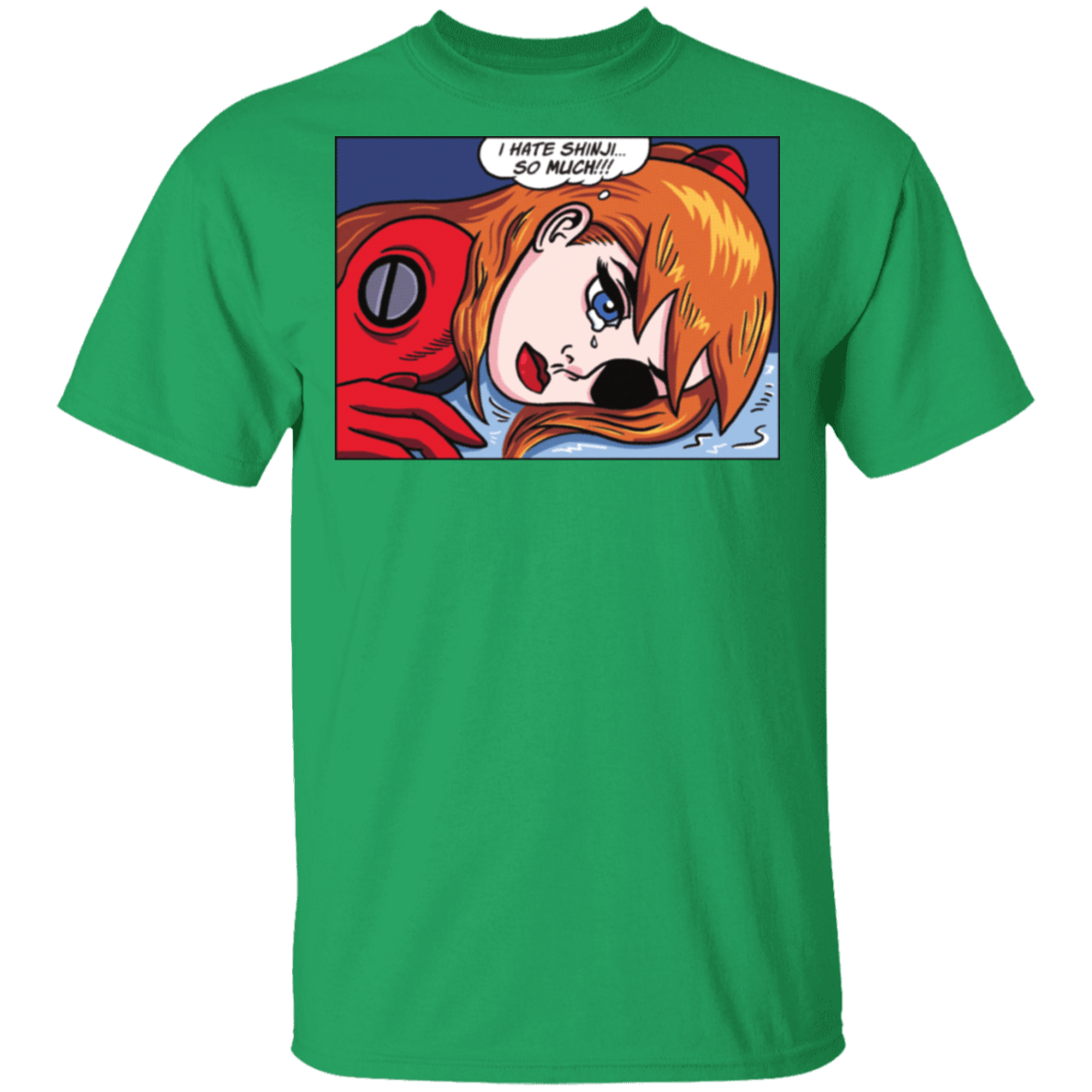 T-Shirts Irish Green / S Asuka Langley Pop Art T-Shirt