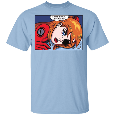 T-Shirts Light Blue / YXS Asuka Langley Pop Art Youth T-Shirt