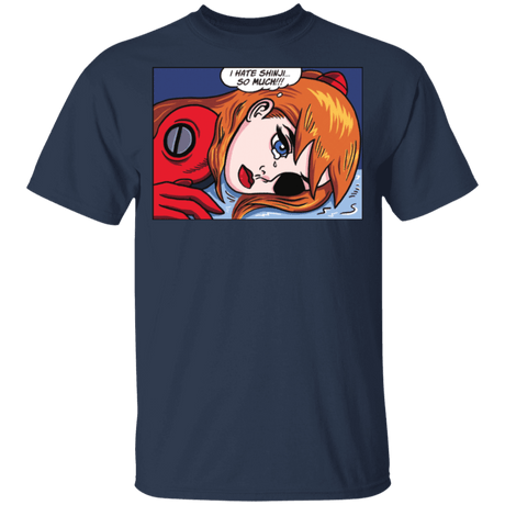 T-Shirts Navy / YXS Asuka Langley Pop Art Youth T-Shirt