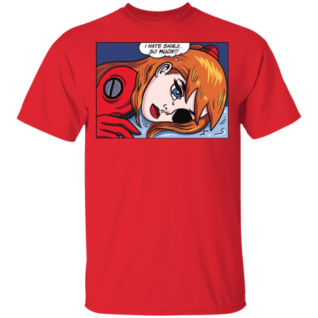 T-Shirts Red / YXS Asuka Langley Pop Art Youth T-Shirt