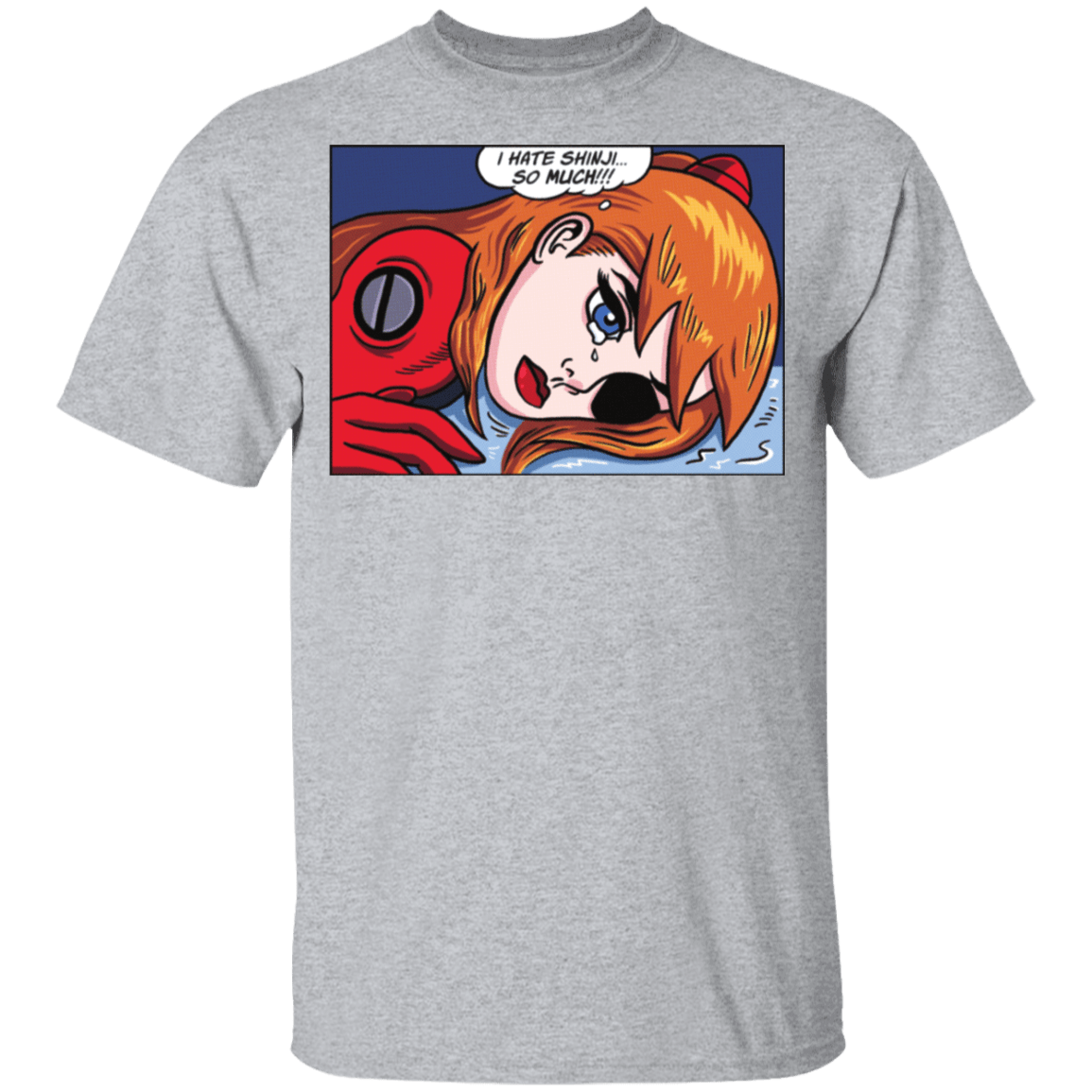 T-Shirts Sport Grey / YXS Asuka Langley Pop Art Youth T-Shirt