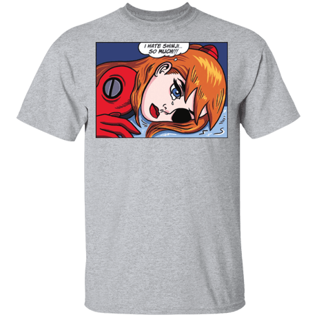 T-Shirts Sport Grey / YXS Asuka Langley Pop Art Youth T-Shirt