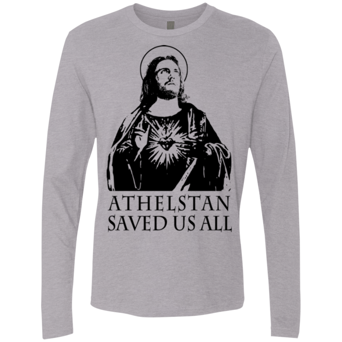 T-Shirts Heather Grey / Small Athelstan saves Men's Premium Long Sleeve