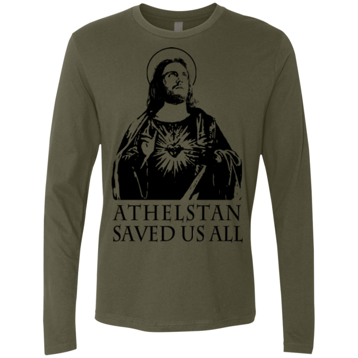 T-Shirts Military Green / Small Athelstan saves Men's Premium Long Sleeve